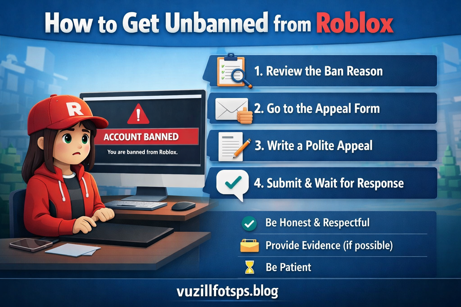 how to get unbanned from roblox