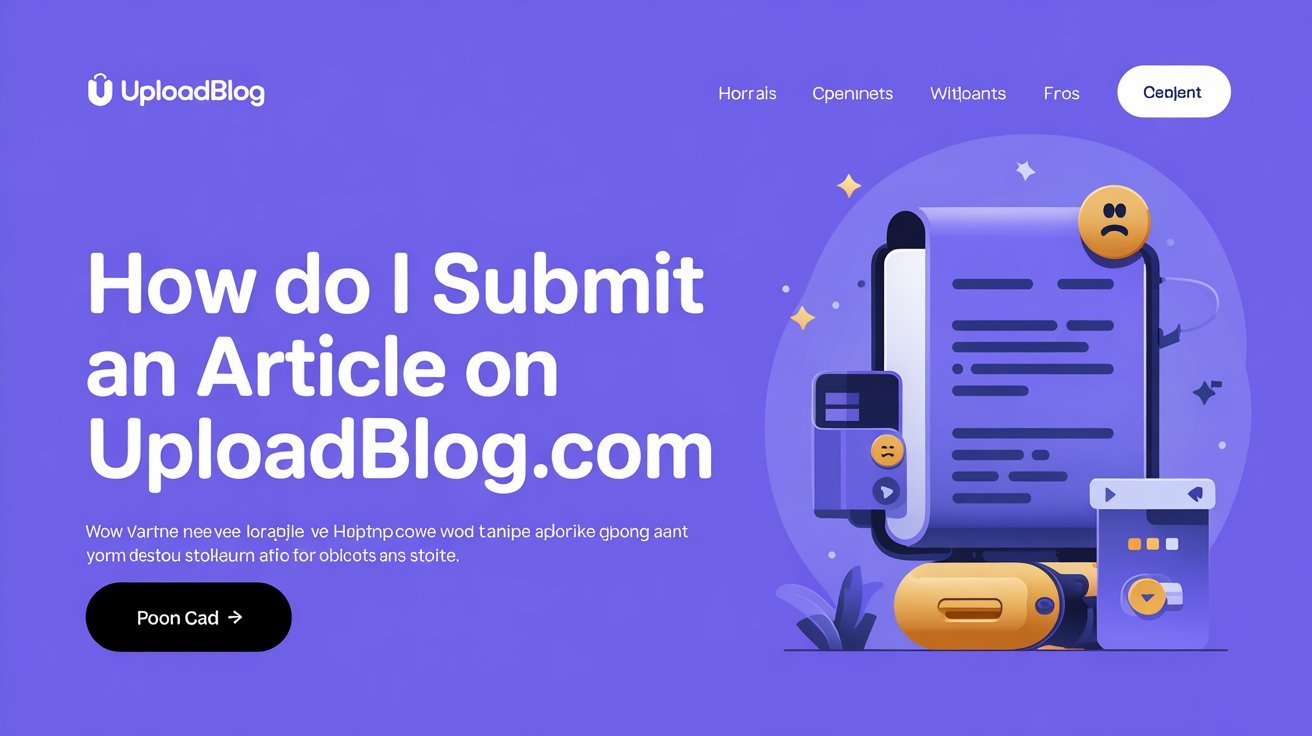 How Do I Submit an Article on Uploadblog.com?